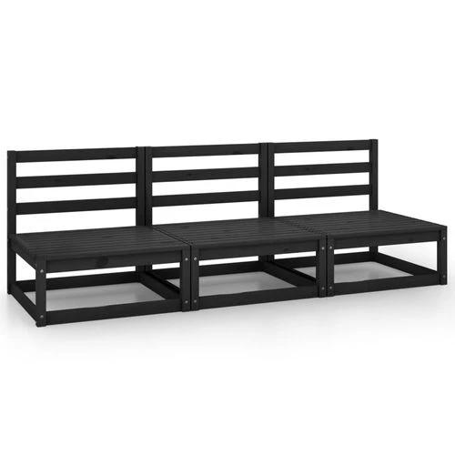 vidaXL vidaXL Garden 3-Seater Sofa with Modular Design in Solid Pinewood for Outdoor Relaxation and Socializing - Garden Sofa Sets