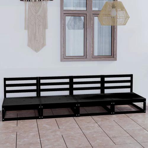 vidaXL vidaXL Modular Garden 4-Seater Sofa Solid Pinewood with Sturdy Design for Outdoor Relaxation - Garden Sofa Sets