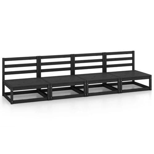 vidaXL vidaXL Modular Garden 4-Seater Sofa Solid Pinewood with Sturdy Design for Outdoor Relaxation - Garden Sofa Sets