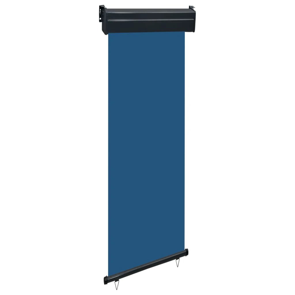 VidaXL Balcony Side Awning 65x250 cm Black UV Resistant Polyester Aluminium Roller Privacy for Balcony by vidaXL