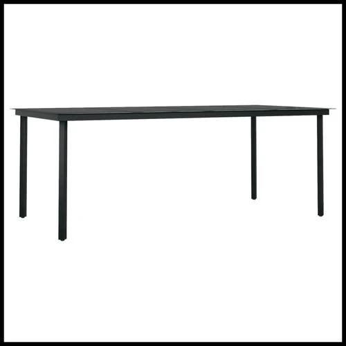 vidaXL vidaXL 5 Piece Garden Dining Set 160x80x74 cm Weather-Resistant Black Outdoor Furniture for Patio and Backyard - Garden Set