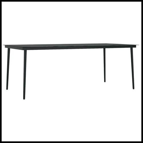 vidaXL vidaXL 5 Piece Garden Dining Set Black Cotton Rope and Steel - Garden Set