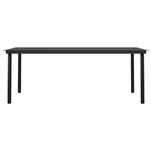 vidaXL vidaXL 3 Piece Garden Dining Set Oak with Sturdy Steel Frame and Easy Clean Glass Top for Outdoor Entertaining - Garden Set