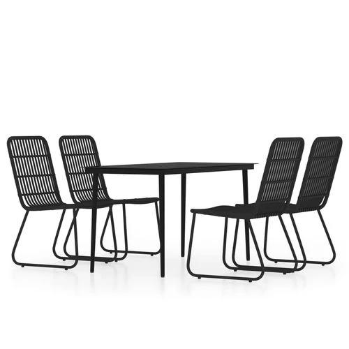 vidaXL 3 Piece Garden Dining Set with Sturdy Steel Frame and Easy Clean Glass Top for Outdoor Entertaining by vidaXL
