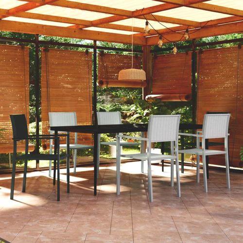 vidaXL vidaXL 5 Piece Garden Dining Set with Sturdy Steel Frame and Smooth Glass Top for Stylish Outdoor Gatherings - Garden Set
