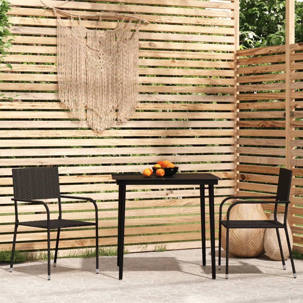 VidaXL Five Piece Garden Dining Poly Rattan Set by vidaXL