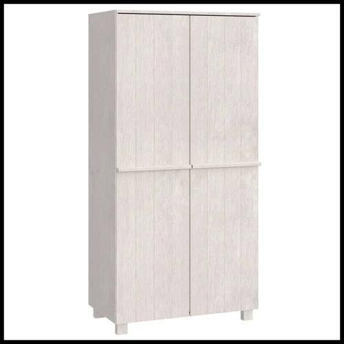 vidaXL Solid Pine Wood Wardrobe 89x50x180 cm Honey Brown with Hanging Rod for Organized Clothing Storage by vidaXL