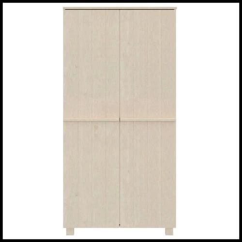 vidaXL vidaXL Solid Pine Wood Wardrobe 89x50x180 cm Honey Brown with Hanging Rod for Organized Clothing Storage - Wardrobe