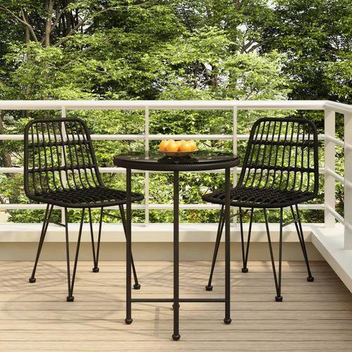 vidaXL 3 Piece Outdoor Dining Set with Weather Resistant Poly Rattan for Stylish Garden Spaces by vidaXL