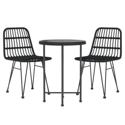 vidaXL 3 Piece Outdoor Dining Set with Weather Resistant Poly Rattan for Stylish Garden Spaces by vidaXL