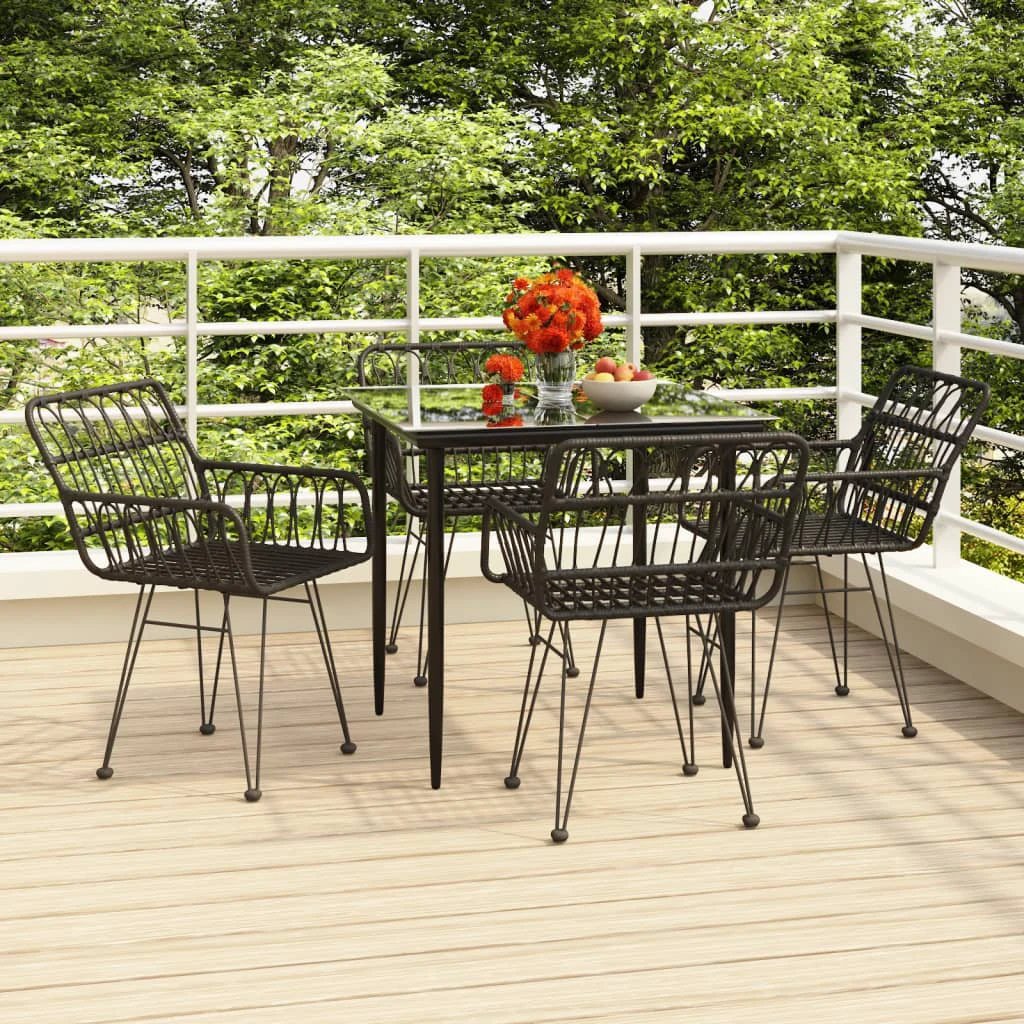 vidaXL VidaXL Garden Dining Set Poly Rattan 3 Piece Weatherproof - Garden Set