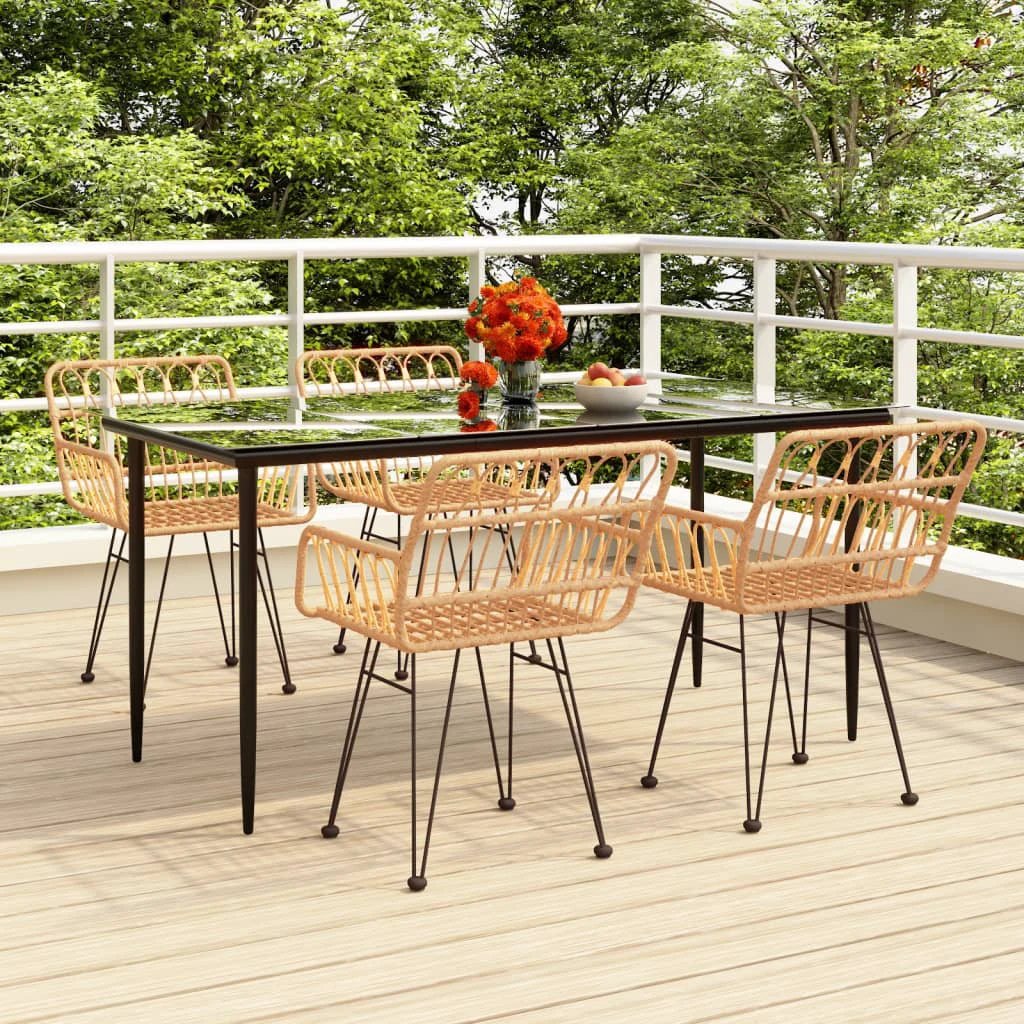 vidaXL VidaXL Garden Dining Set Poly Rattan 3 Piece Weatherproof - Garden Set