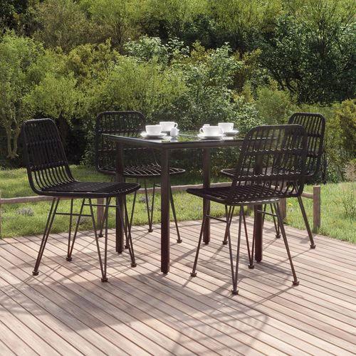 vidaXL 3 Piece Garden Dining Set with Weather Resistant PE Rattan for Outdoor Dining Enthusiasts by vidaXL