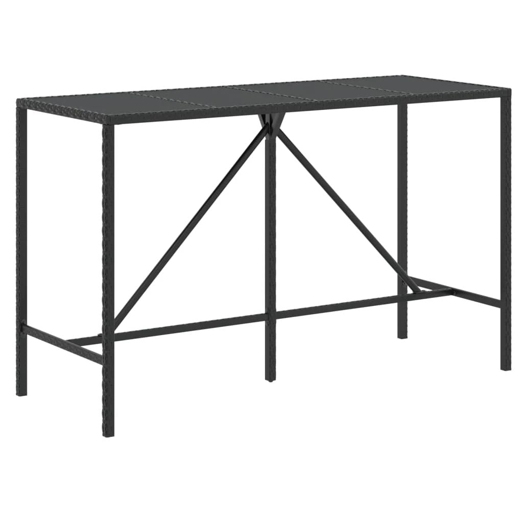 vidaXL vidaXL Outdoor Bar Table Brown 70x70x110 cm Poly Rattan - Garden Table