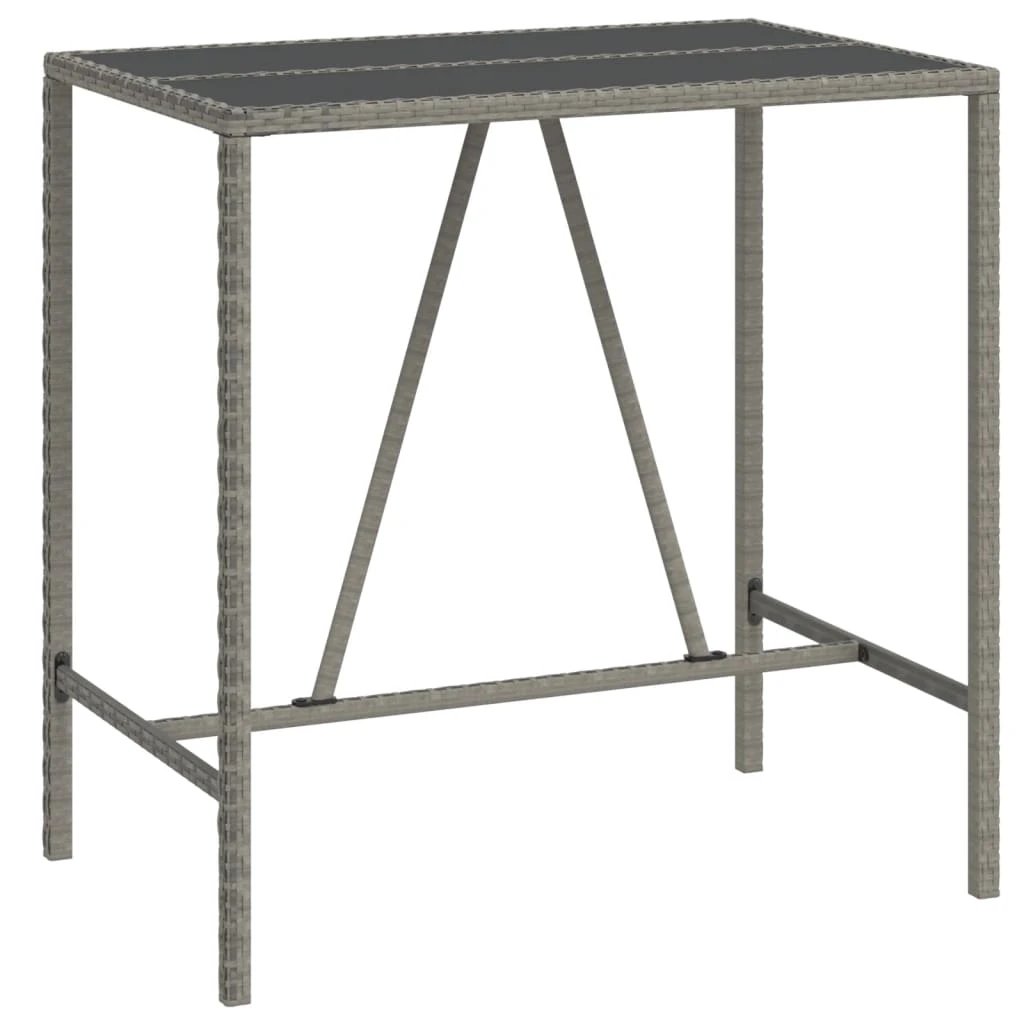 vidaXL vidaXL Outdoor Bar Table Brown 70x70x110 cm Poly Rattan - Garden Table