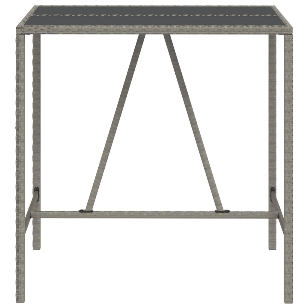 vidaXL vidaXL Outdoor Bar Table Brown 70x70x110 cm Poly Rattan - Garden Table