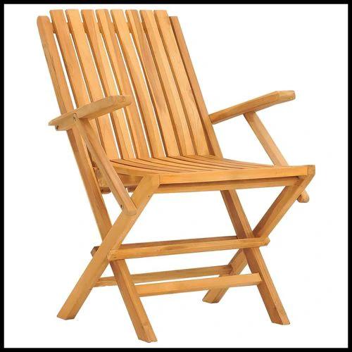 vidaXL 5 Piece Garden Dining Set 120x70x75 cm Solid Teak Wood Foldable Outdoor Furniture for Family Meals and Entertaining by vidaXL