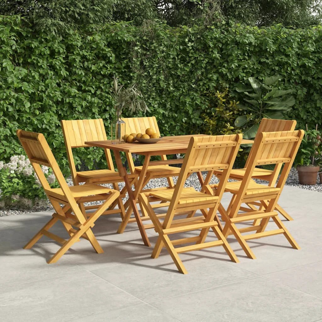 VidaXL Garden Dining Set 5 Piece Solid Teak Wood All Weather Outdoor Patio Al Fresco Ready by vidaXL