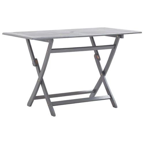 vidaXL 5 Piece Garden Dining Set Solid Acacia Wood Grey by vidaXL