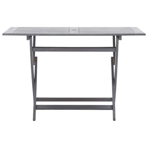 vidaXL 5 Piece Garden Dining Set Solid Acacia Wood Grey by vidaXL