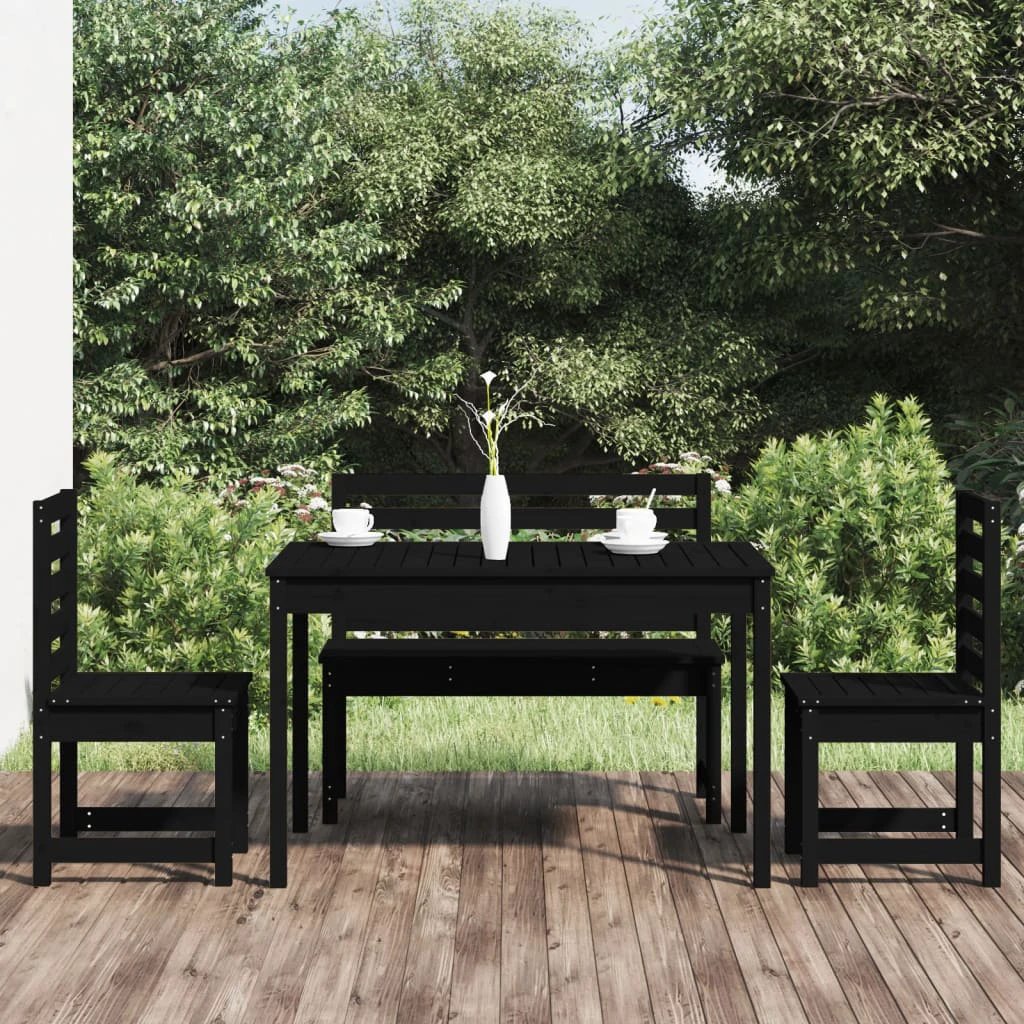 vidaXL VidaXL Garden Dining Set Solid Pine 4 Piece Outdoor - Garden Set