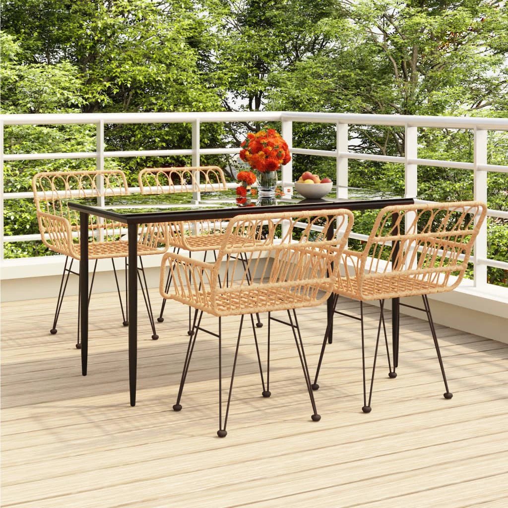 vidaXL VidaXL Garden Dining Set Poly Rattan 3 Piece Weatherproof - Garden Set