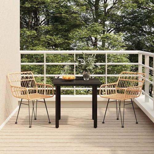 vidaXL vidaXL 7 Piece Garden Dining Set with Weather Resistant Poly Rattan for Outdoor Entertaining - Garden Set