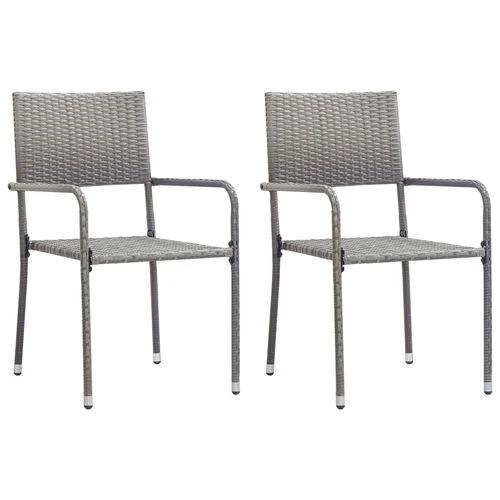 vidaXL vidaXL 3 Piece Garden Dining Set with Solid Acacia Wood Table and Weather-Resistant Rattan Chairs for Outdoor Entertaining - Garden Set