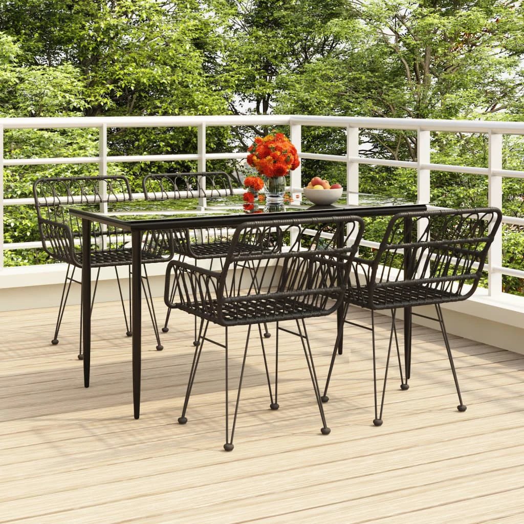 vidaXL VidaXL Garden Dining Set Poly Rattan 3 Piece Weatherproof - Garden Set