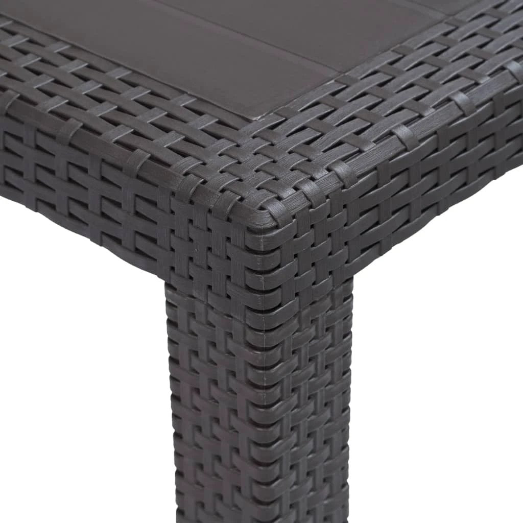 vidaXL vidaXL Garden Table White 79x79x72 cm Plastic Rattan Look - Garden Table