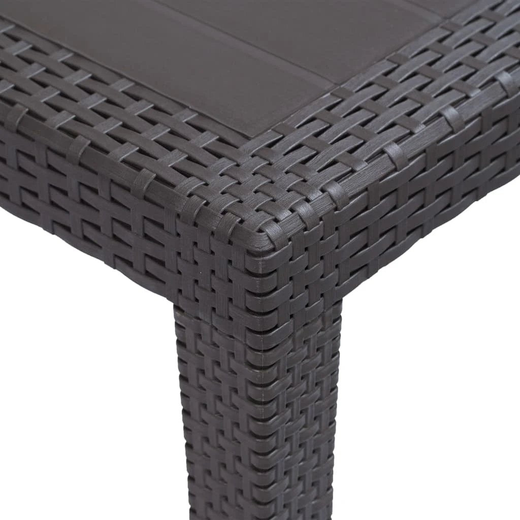 vidaXL vidaXL Garden Table White 79x79x72 cm Plastic Rattan Look - Garden Table