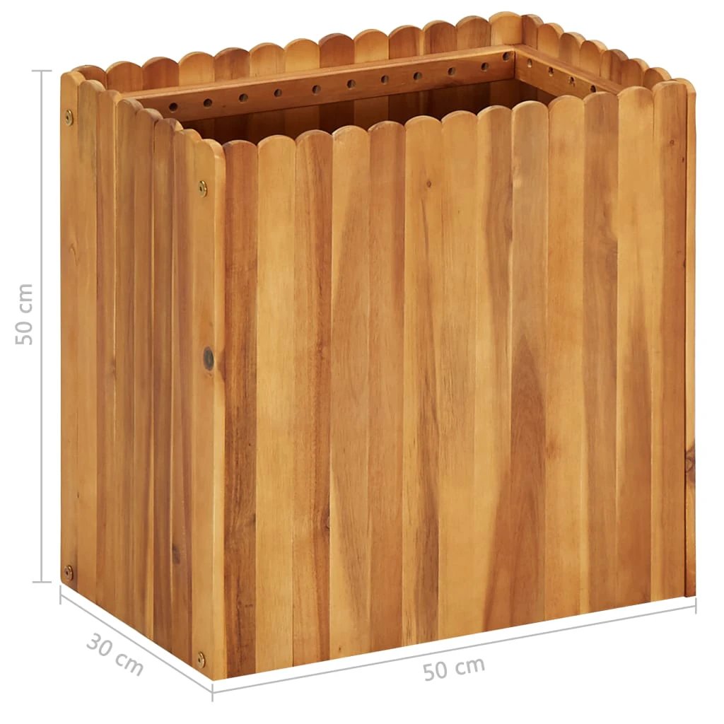 vidaXL vidaXL Garden Raised Bed 50x30x25 cm Solid Acacia Wood - Raised Beds