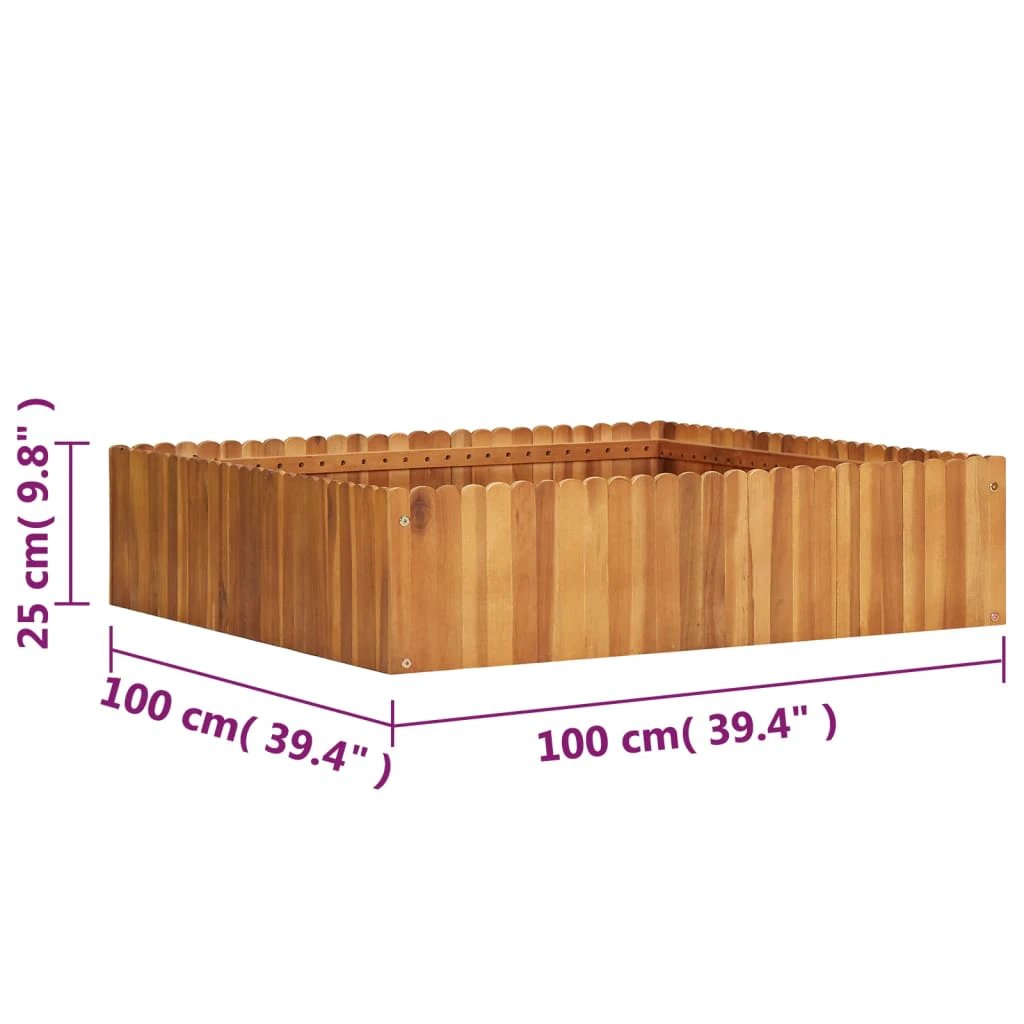 vidaXL vidaXL Garden Raised Bed 50x30x25 cm Solid Acacia Wood - Raised Beds