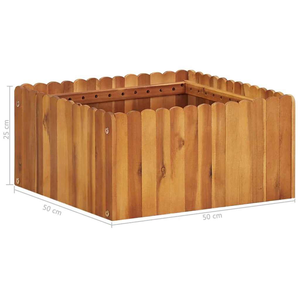 vidaXL Garden Raised Bed 50x30x25 cm Solid Acacia Wood by vidaXL