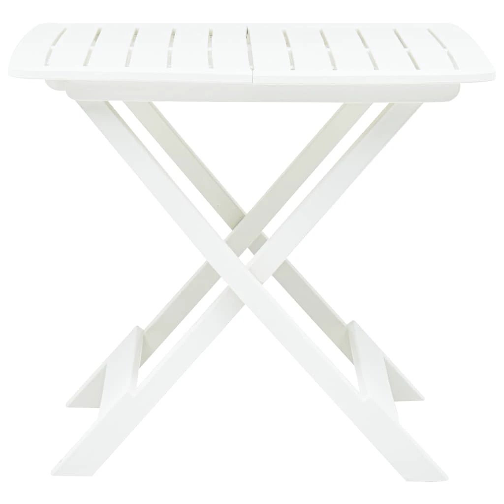 vidaXL vidaXL Folding Garden Table White 79x72x70 cm Plastic -