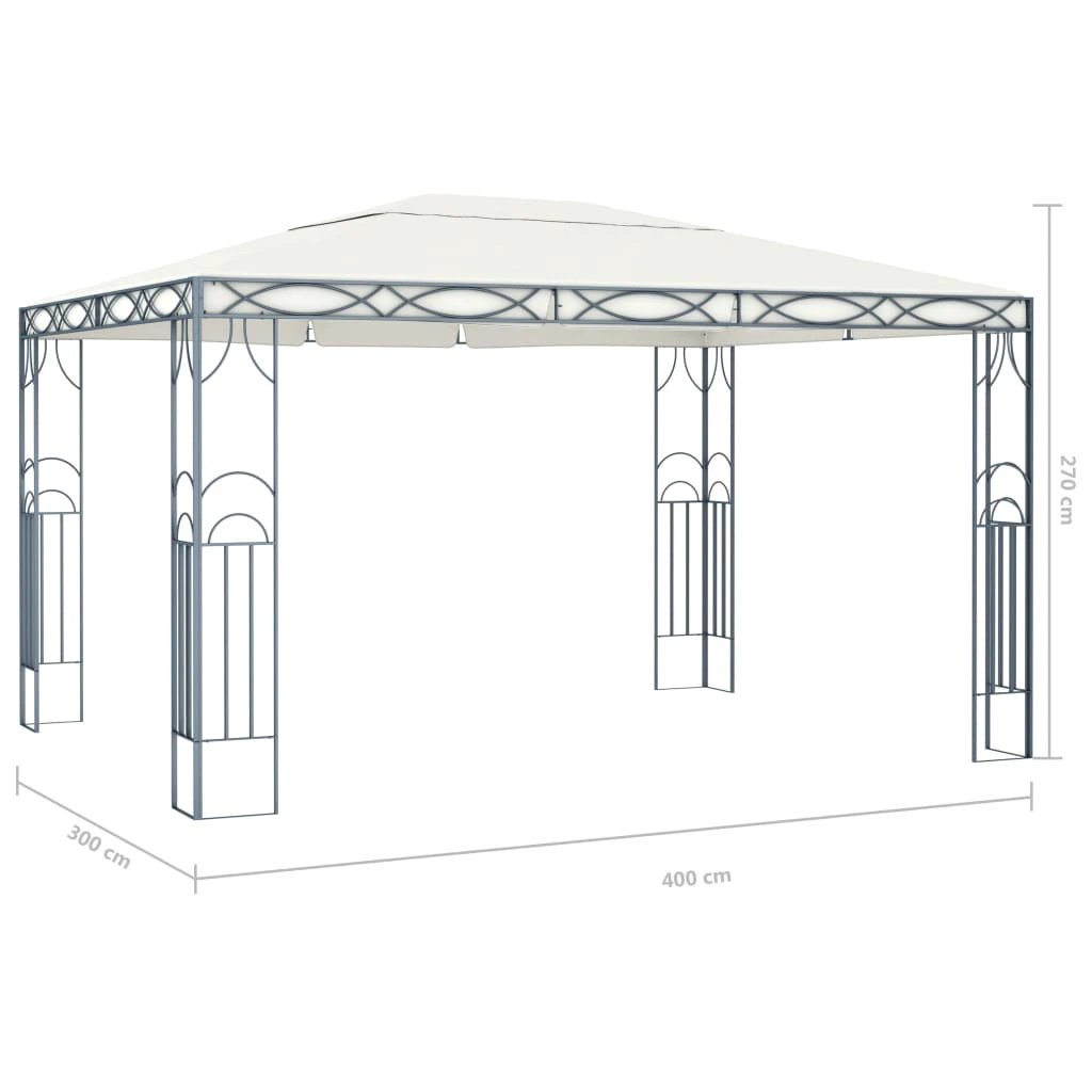 vidaXL Gazebo 300x300 cm Cream by vidaXL