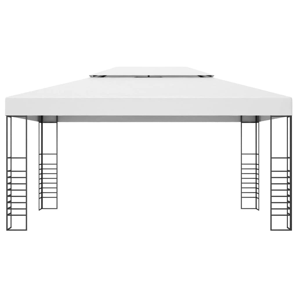 vidaXL vidaXL Garden Gazebo Powder-Coated Steel 4x3x2.7 m White - Gazebos