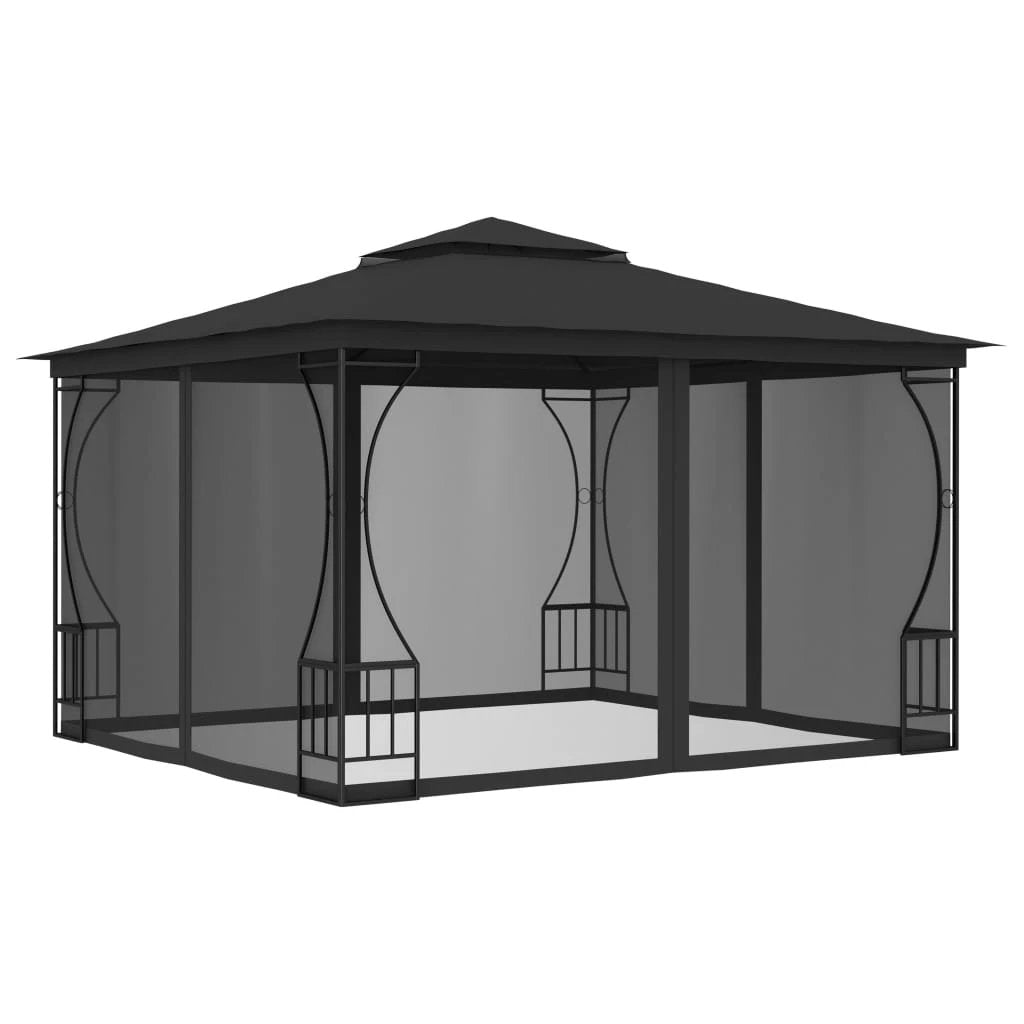 vidaXL Gazebo with Nets 300x400x265 cm Cream by vidaXL