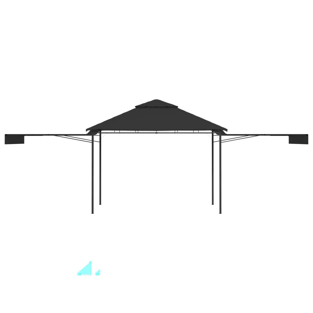 vidaXL Gazebo with Double Extended Roofs 3x3x2.75 m Cream 180 g/m² by vidaXL