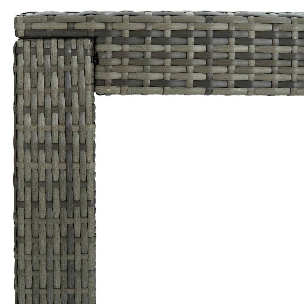 vidaXL vidaXL Garden Bar Table Brown 60.5x60.5x110.5 cm Poly Rattan - Garden Table