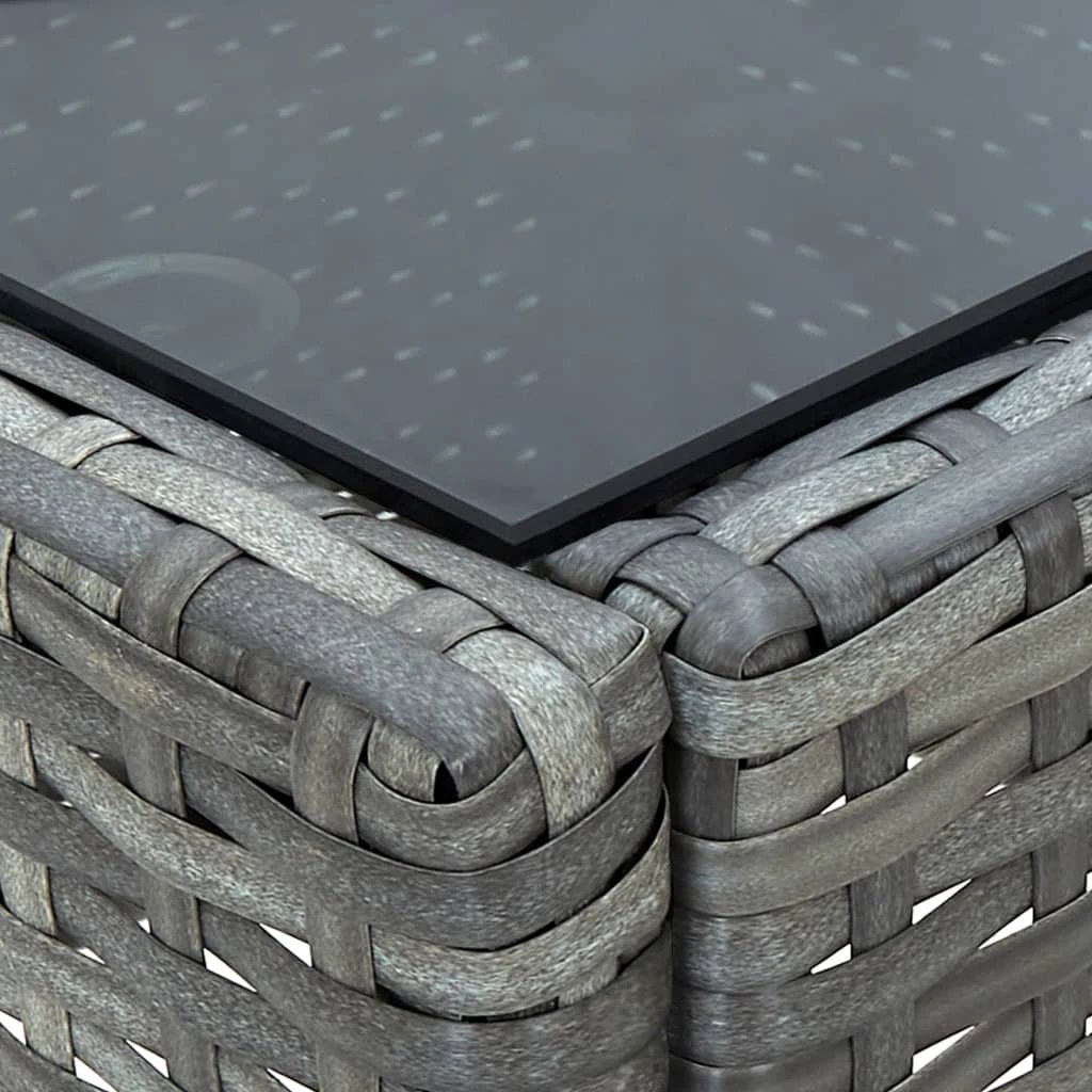 vidaXL vidaXL Garden Table Brown 40x40x45 cm Poly Rattan - Garden Table
