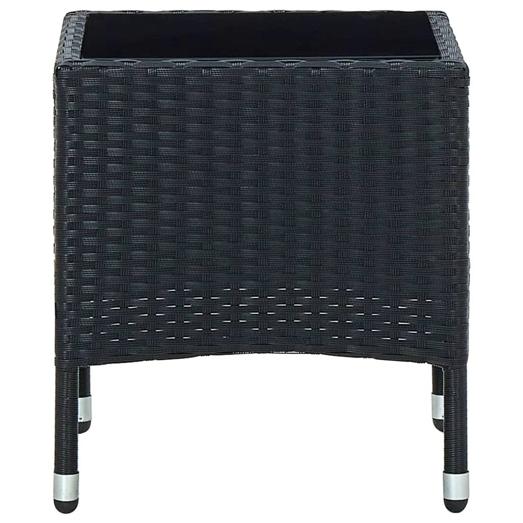 vidaXL Garden Table Brown 40x40x45 cm Poly Rattan by vidaXL