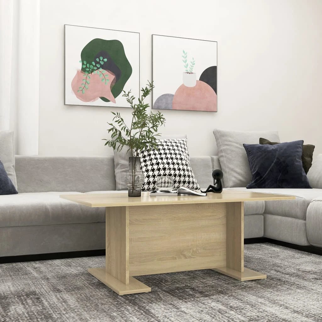 vidaXL VidaXL Coffee Table 103.5x60x40 cm Engineered Wood Durable White Finish For Living Room - Coffee Table