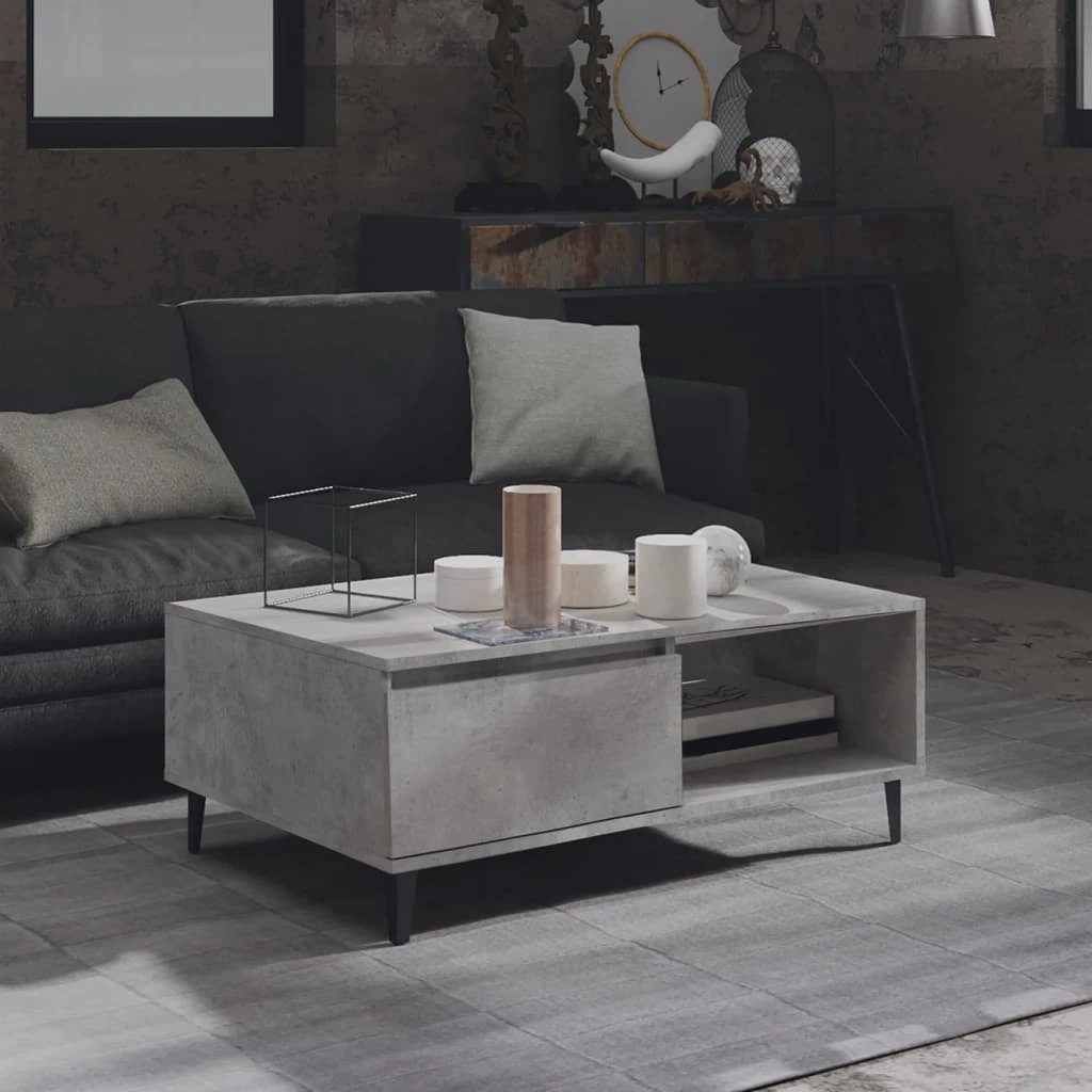 VidaXL Coffee Table 90x60x35 Cm Smoked Oak Engineered Wood For Living Room With Storage Shelf by vidaXL