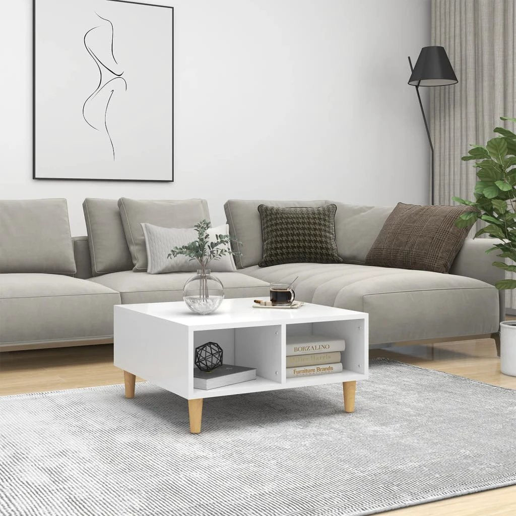 vidaXL VidaXL Coffee Table 60x60x30 cm Smoked Oak Living Room - Coffee Table