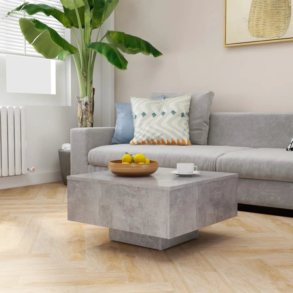 VidaXL Coffee Table 60x60x31.5 Cm Smoked Oak Engineered Wood Living Room Decor Piece by vidaXL