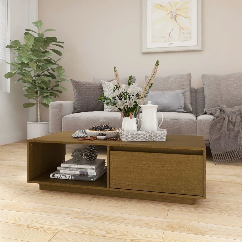 vidaXL VidaXL Coffee Table 110x50x33.5cm Pinewood Living - Coffee Table