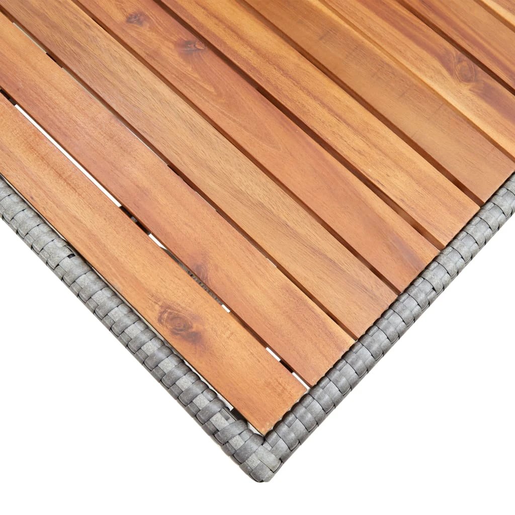 vidaXL Garden Table Grey 120x70x66 cm Solid Acacia Wood - Garden Table