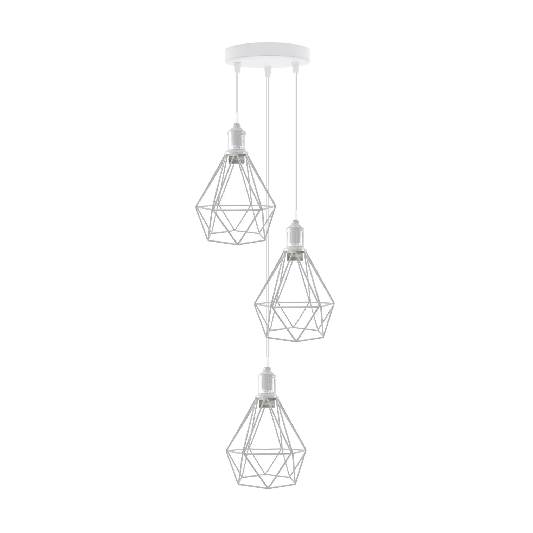 Un-branded 3 Head pendant Industrial Ceiling Light Fitting, Metal Vintage Lamp shade - Pendant Lights