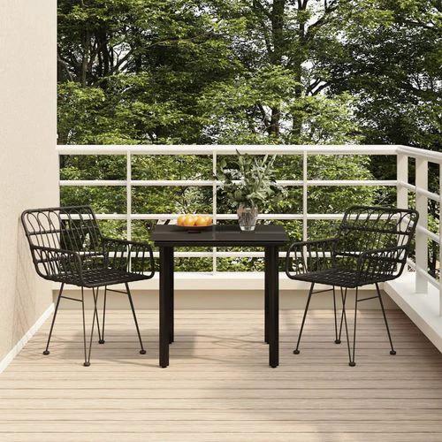 vidaXL vidaXL 7 Piece Garden Dining Set with Weather Resistant Poly Rattan for Outdoor Entertaining - Garden Set